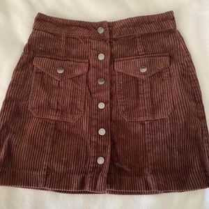 Brown Corduroy Forever 21 Skirt